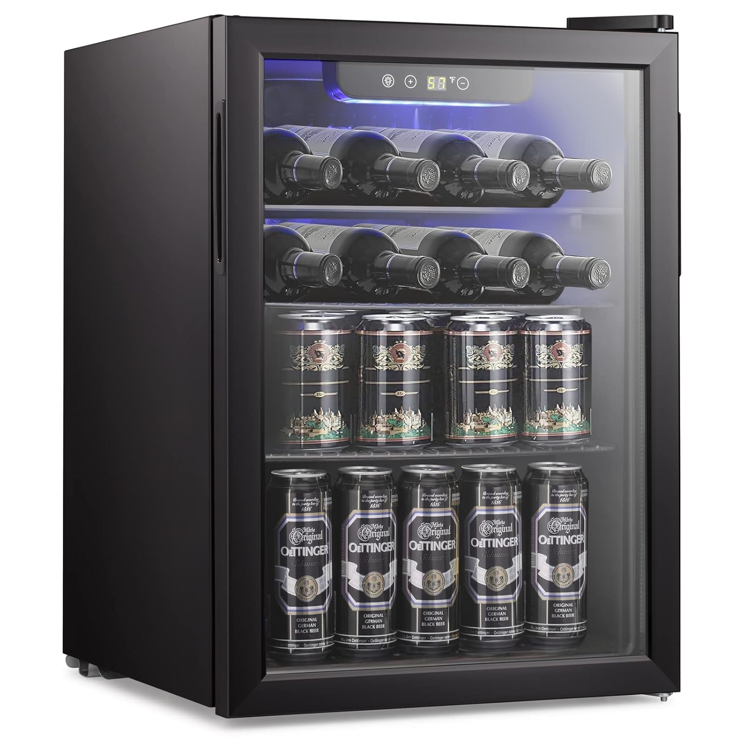 Wine Beer Fridge Cabinet - 2.6cu.ft Wine Cooler/Cabinet Beverage Refrigerator, Small