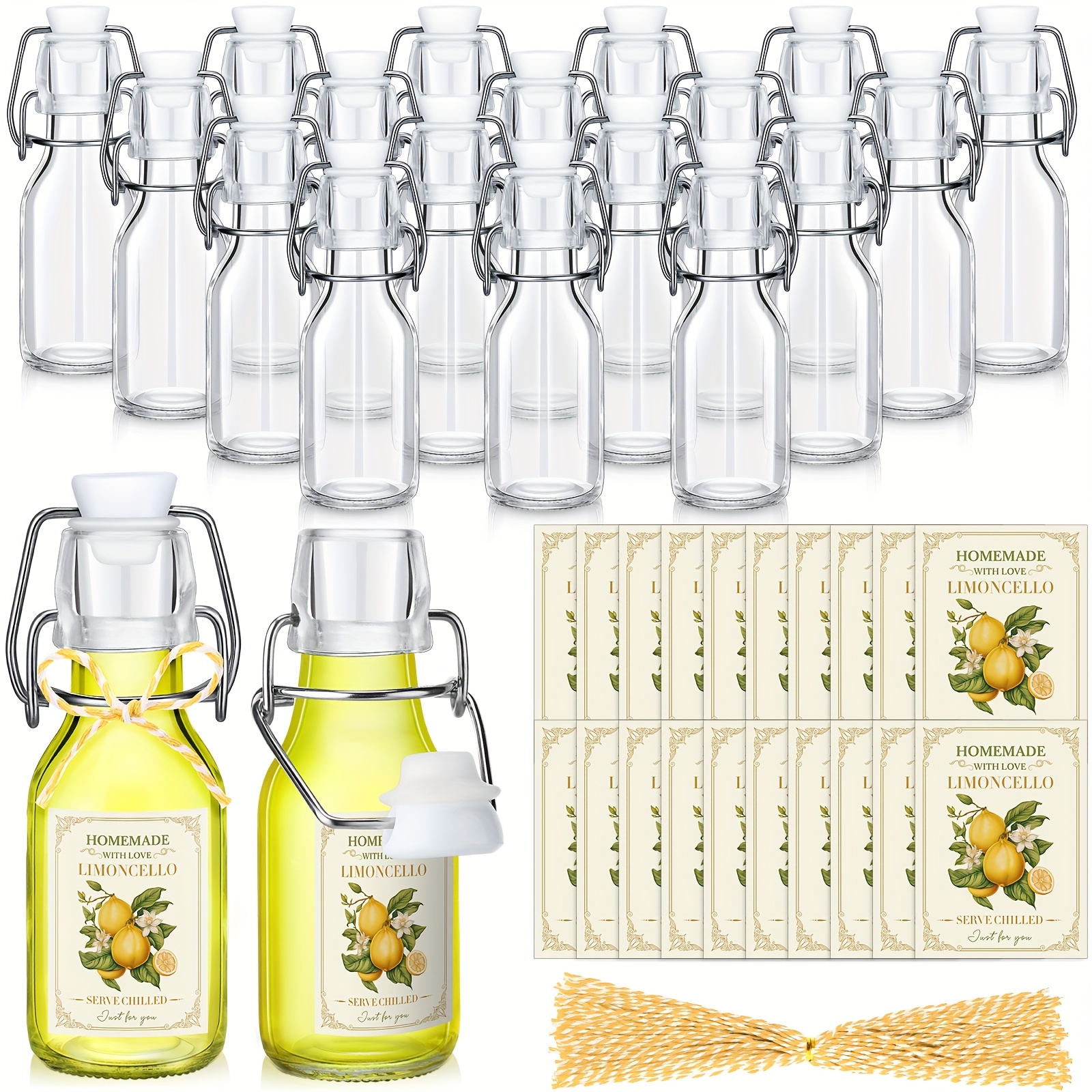 Beer & Wine Downtown - 20 Sets (Bottles & Lids) 4oz