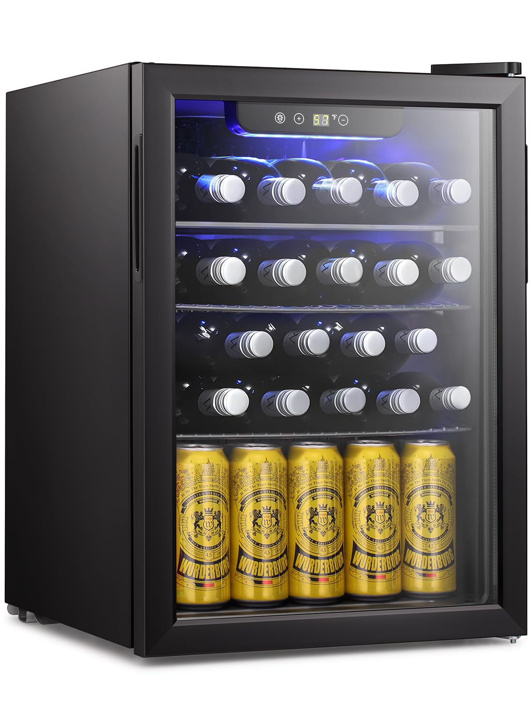 Wine Beer Fridge Cabinet - 16 Bottle Wine Cooler/Cabinet Beverage Refrigerator
