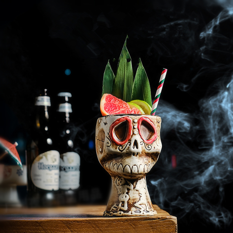Halloween Skull Ceramic Mug -  - مراجعة Wine Beer Mixed Drinks وسعره