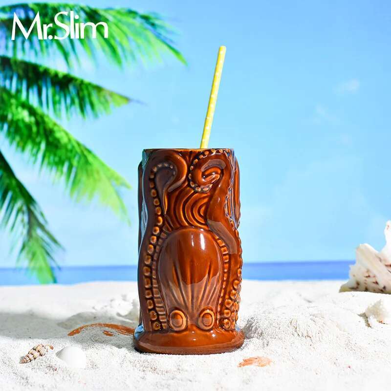 TIKI Bar Cocktail Cup Hawaii T - مراجعة Wine Beer Mixed Drinks وسعره