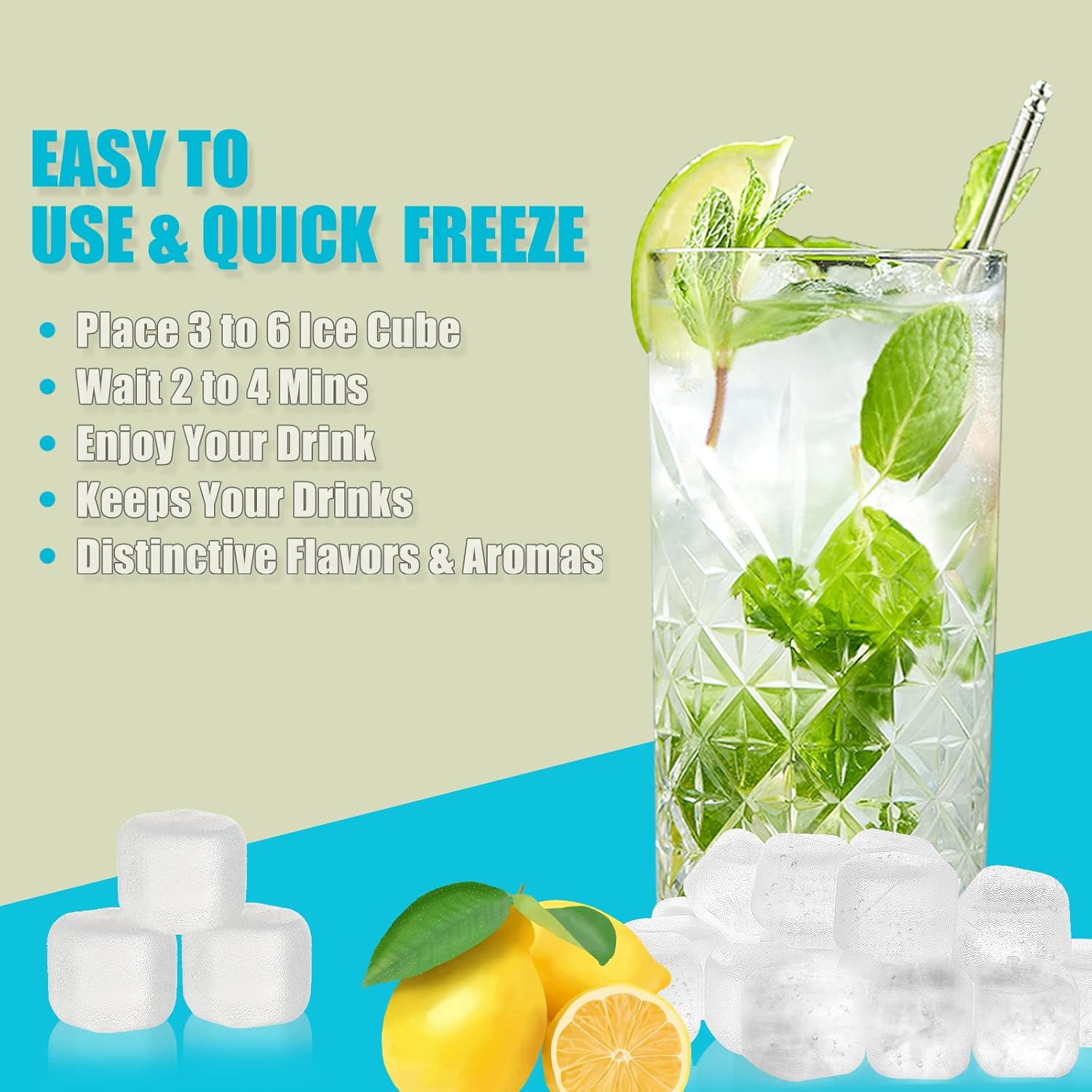 Reusable Ice Cubes 20 Pack, BP - مراجعة Wine Beer Coffee وسعره