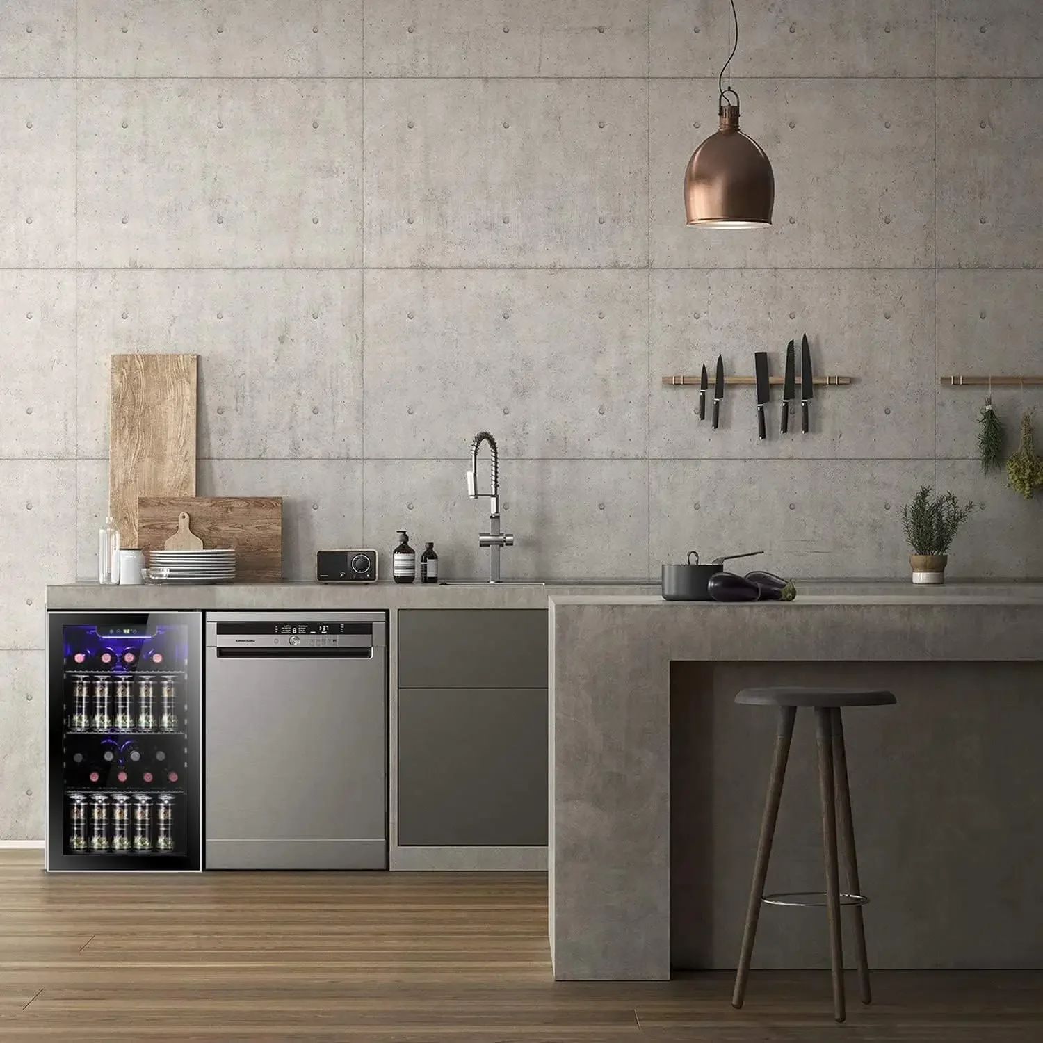 26 Bottle 130 Can Wine Cooler/ - مراجعة Wine Beer Fridge Cabinet وسعره