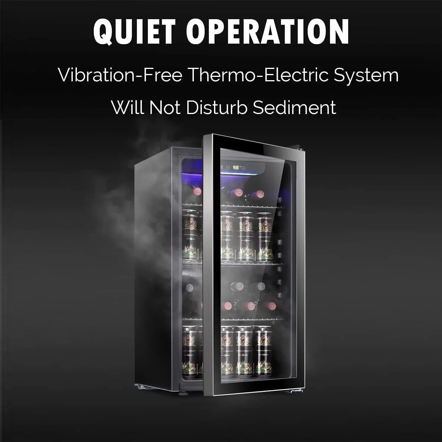 26 Bottle 130 Can Wine Cooler/ - مراجعة Wine Beer Fridge Cabinet وسعره