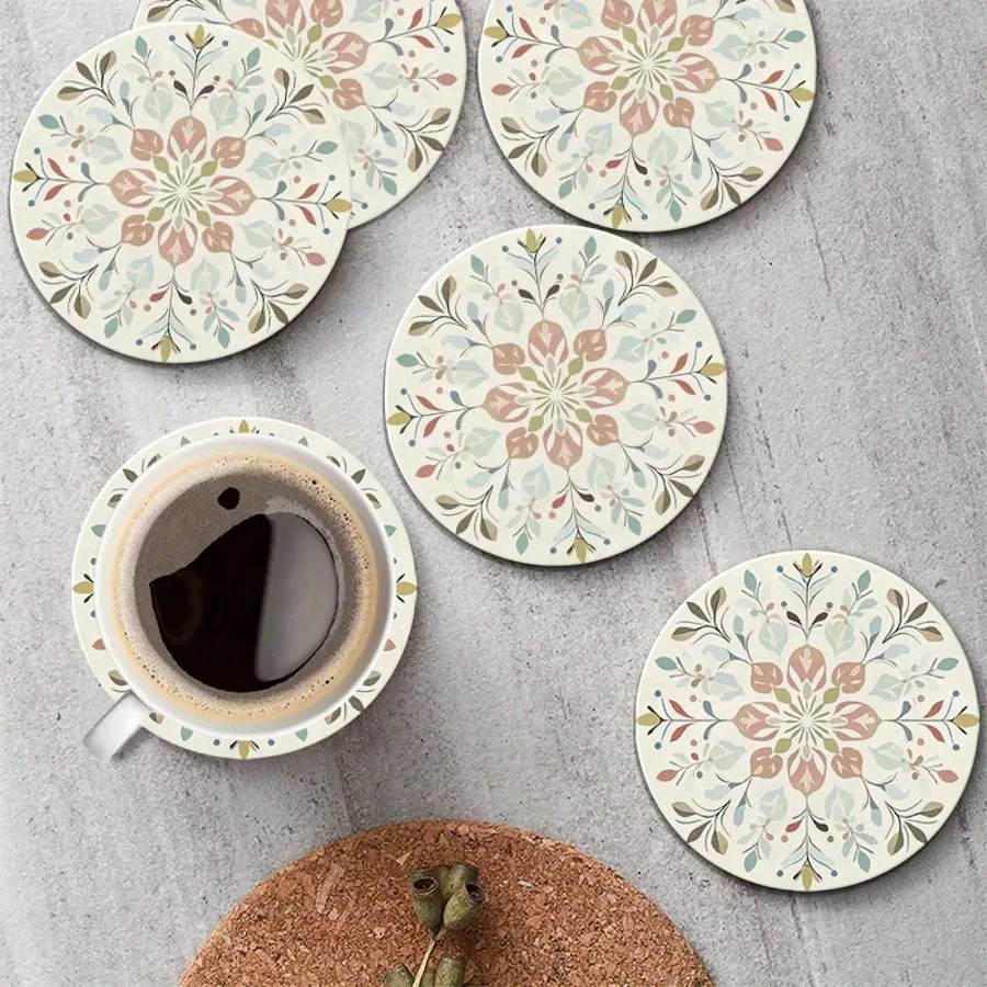 6pcs/Set Bohemian Floral Patte - مراجعة Wine Beer Drink وسعره