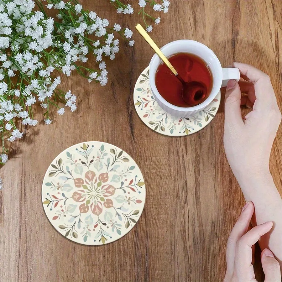 6pcs/Set Bohemian Floral Patte - مراجعة Wine Beer Drink وسعره
