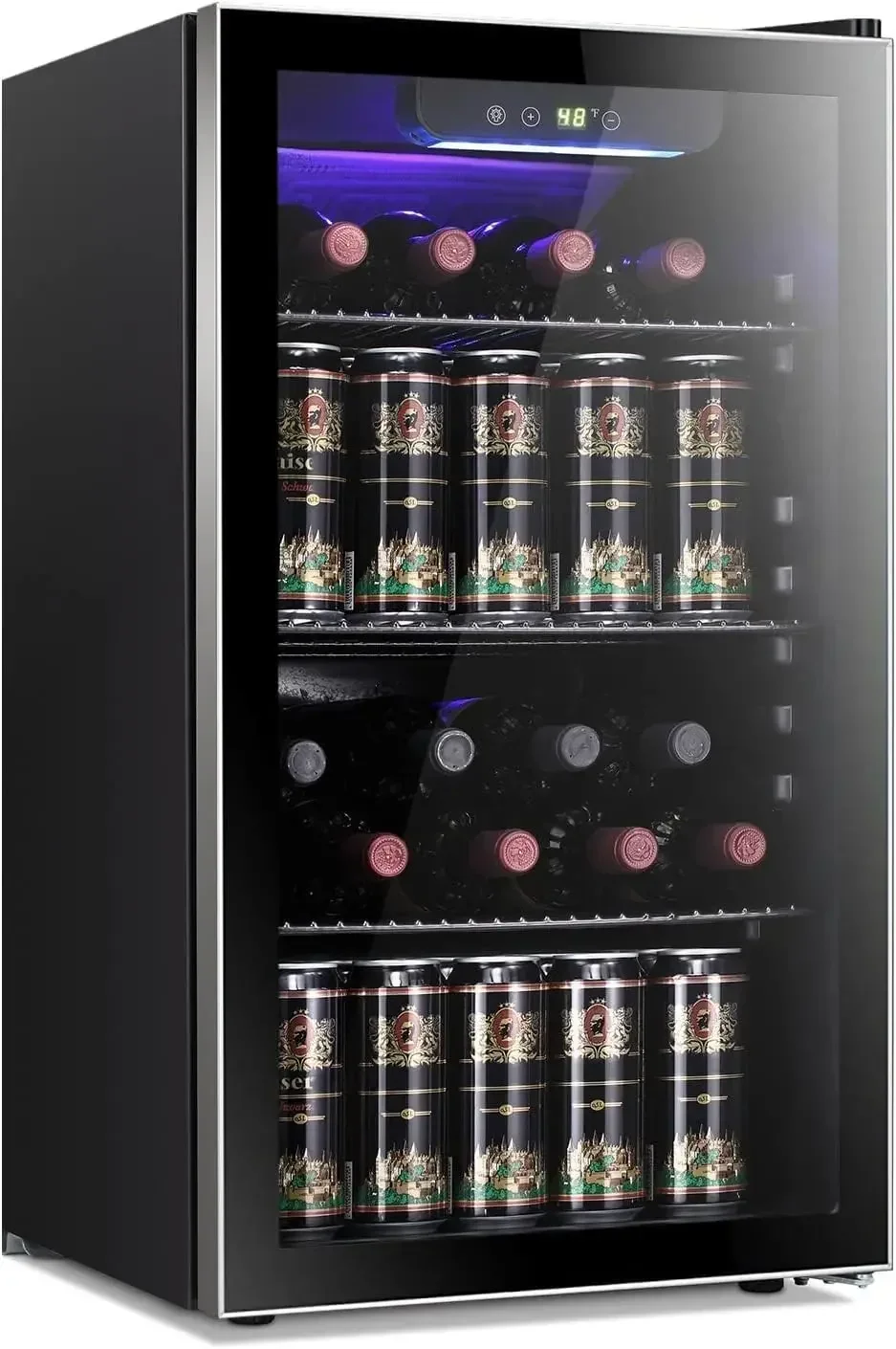 （XMSJ-Hot）26 Bottle 130 Can Wi - مراجعة Wine Beer Fridge Cabinet وسعره