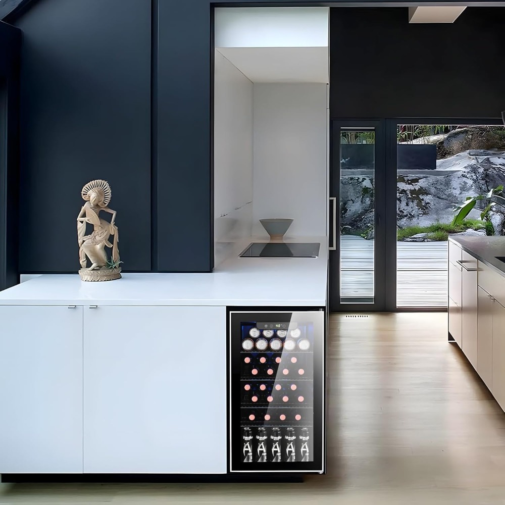 26 Bottle 130 Can Wine Cooler/ - مراجعة Wine Beer Fridge Cabinet وسعره