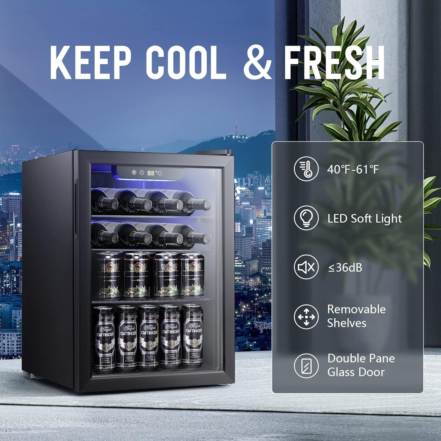 2.6cu.ft Wine Cooler/Cabinet B - مراجعة Wine Beer Fridge Cabinet وسعره