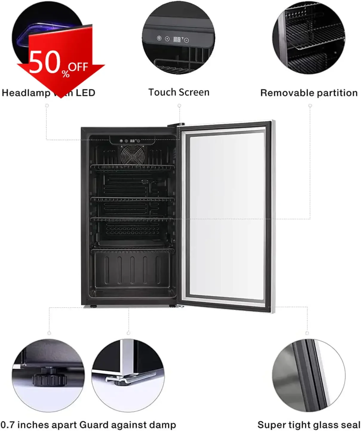 26 Bottle 130 Can Wine Cooler/ - مراجعة Wine Beer Fridge Cabinet وسعره