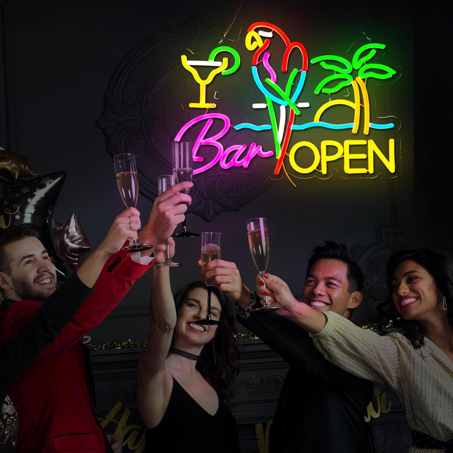 Bar Open Neon Sign Business Ar - مراجعة Beer & Wine Downtown وسعره