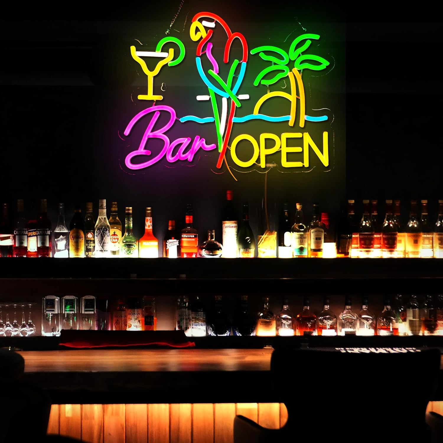 Bar Open Neon Sign Business Ar - مراجعة Beer & Wine Downtown وسعره
