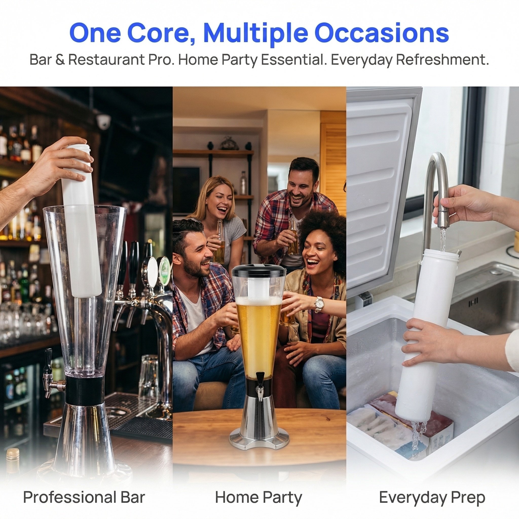 2Pcs Beer Tower Ice Tube Bever - مراجعة Wine Beer Drink وسعره