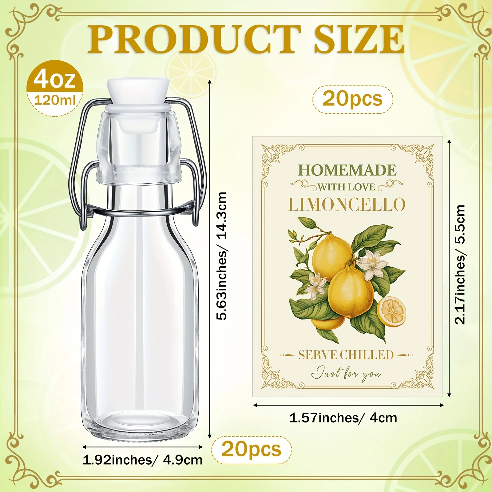 20 Sets (Bottles & Lids) 4oz C - مراجعة Beer & Wine Downtown وسعره