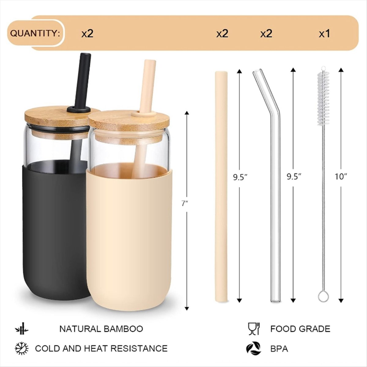 2Colors 20 OZ Glass Cups with  - مراجعة Beer & Wine Downtown وسعره