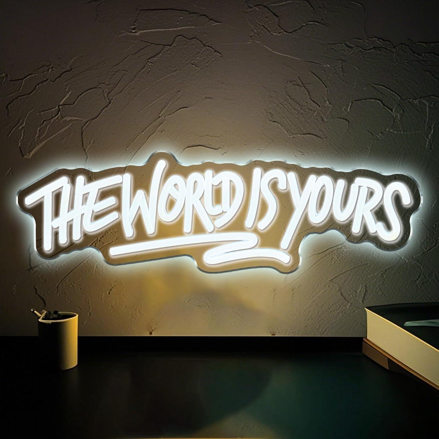 The World is Yours Neon Sign U - مراجعة Beer & Wine Downtown وسعره