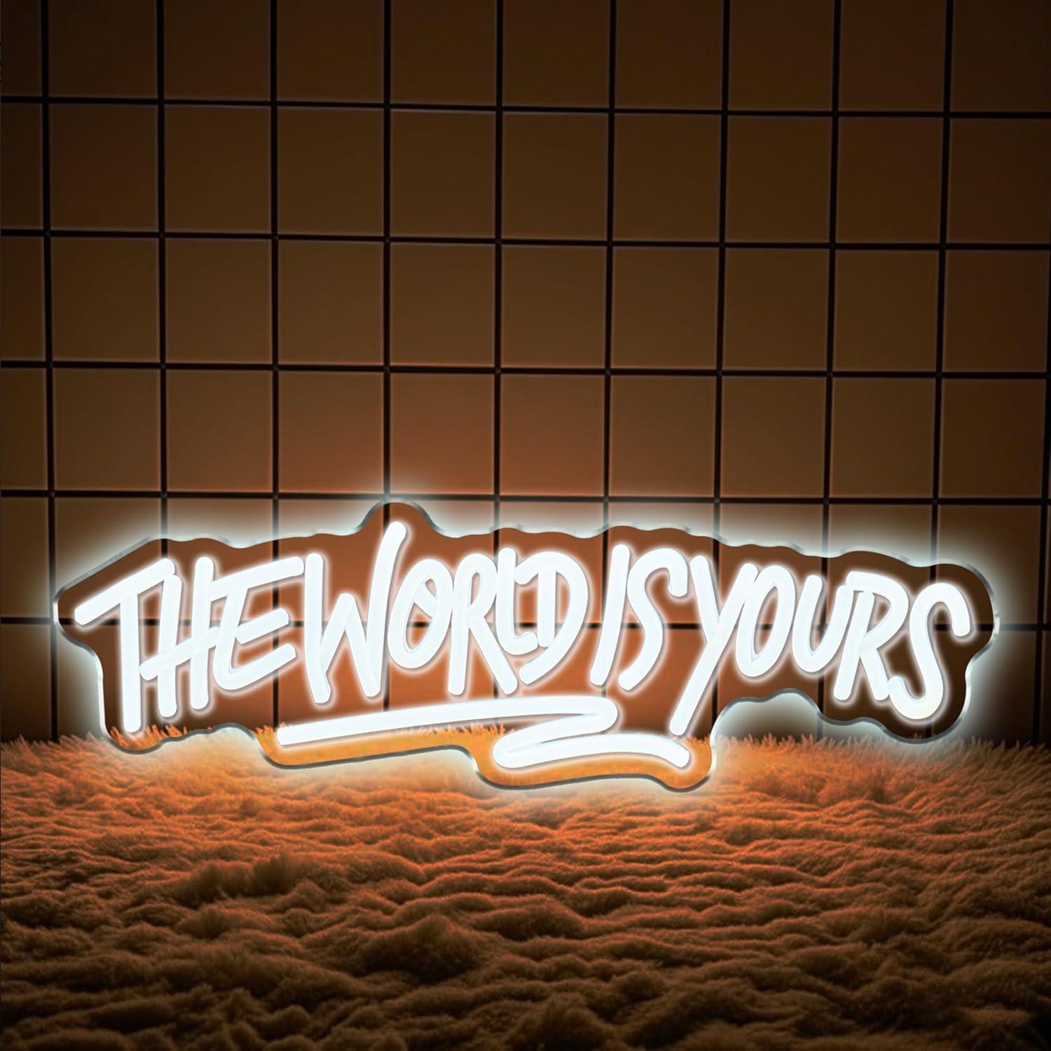 The World is Yours Neon Sign U - مراجعة Beer & Wine Downtown وسعره
