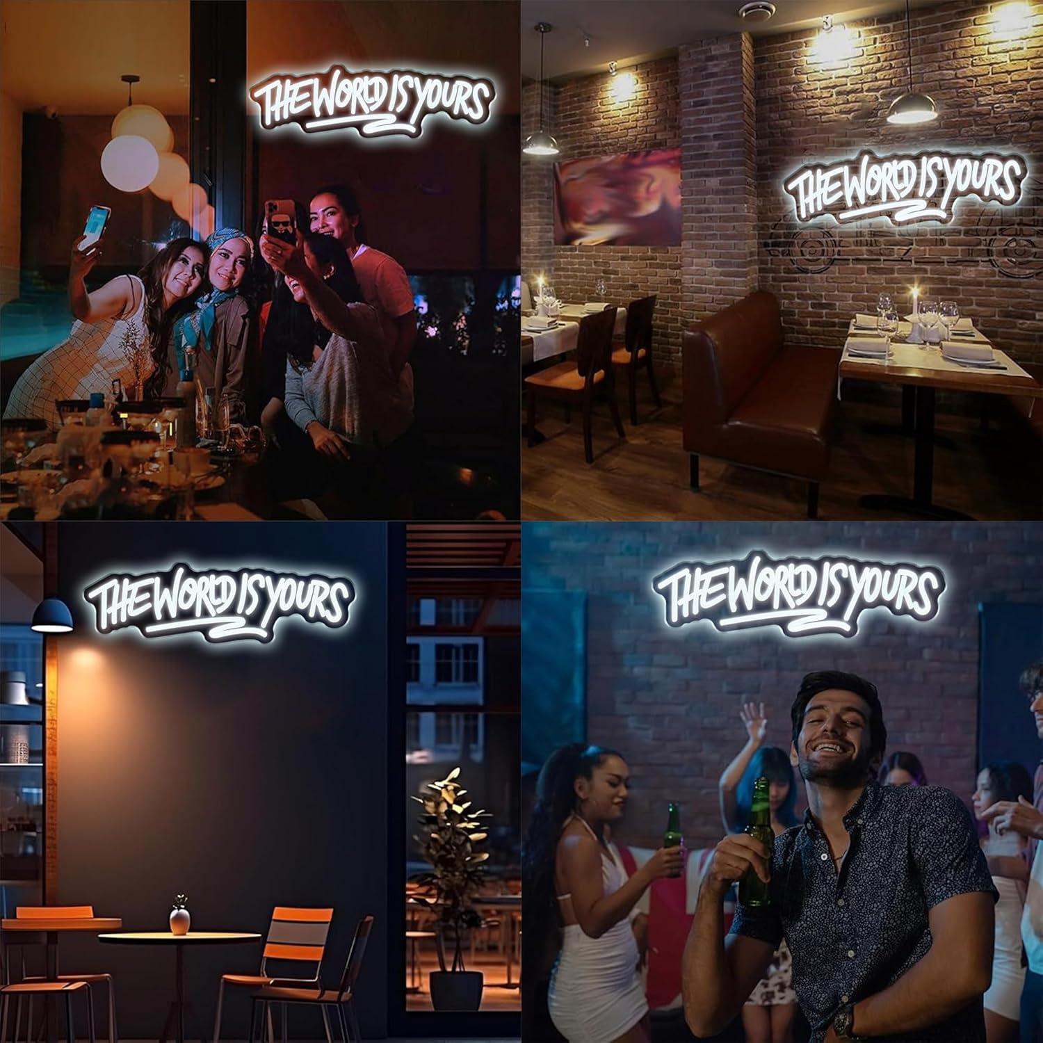 The World is Yours Neon Sign U - مراجعة Beer & Wine Downtown وسعره