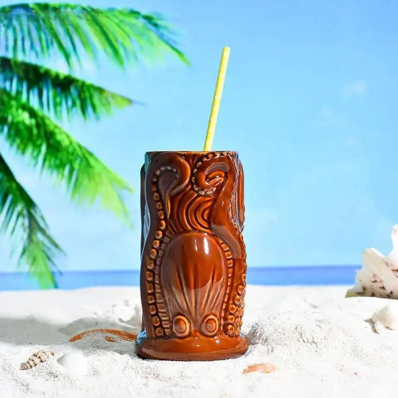 TIKI Bar Cocktail Cup Hawaii T - مراجعة Wine Beer Mixed Drinks وسعره