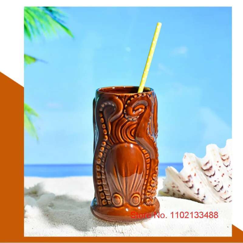 TIKI Bar Cocktail Cup Hawaii T - مراجعة Wine Beer Mixed Drinks وسعره