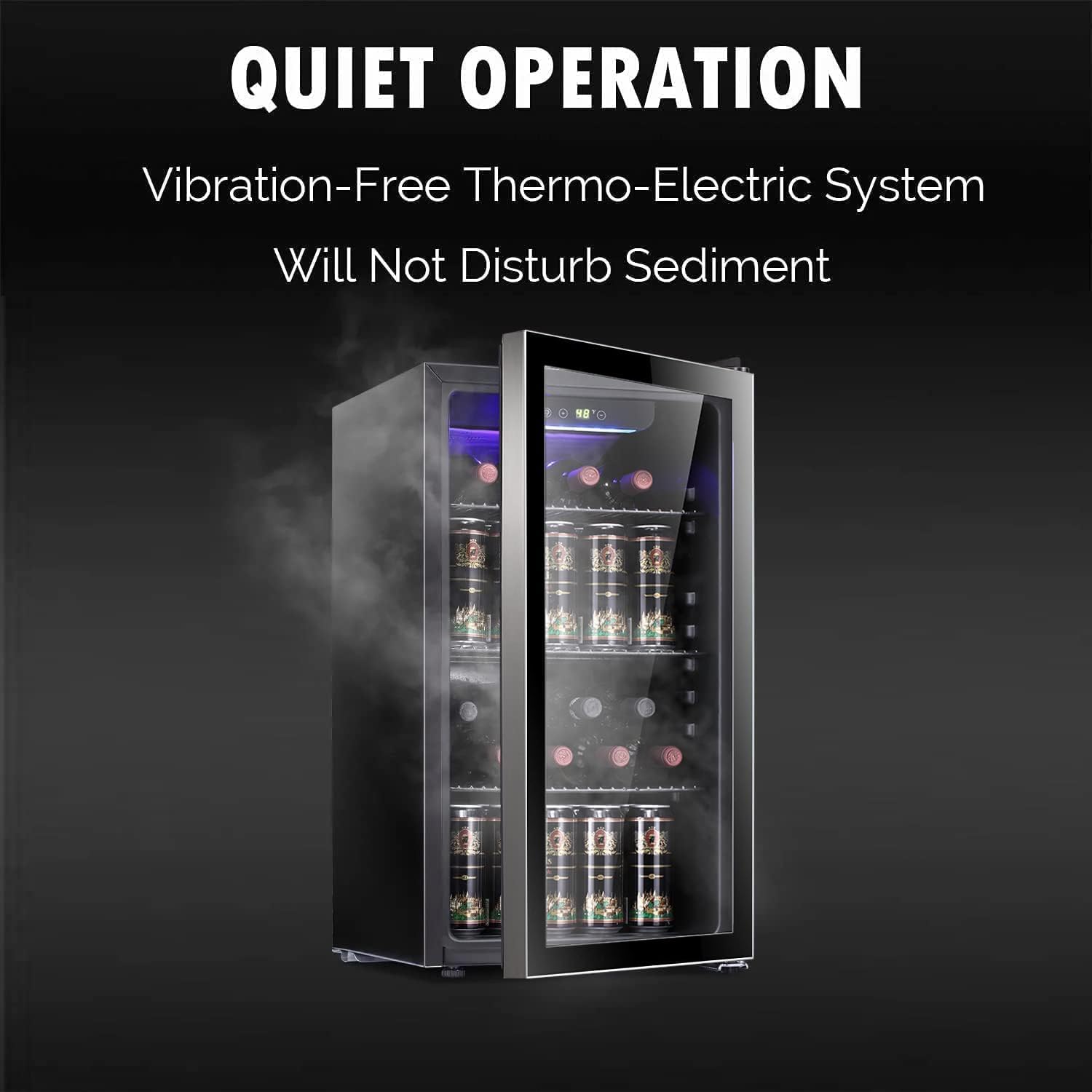 26 Bottle 130 Can Wine Cooler/ - مراجعة Wine Beer Fridge Cabinet وسعره