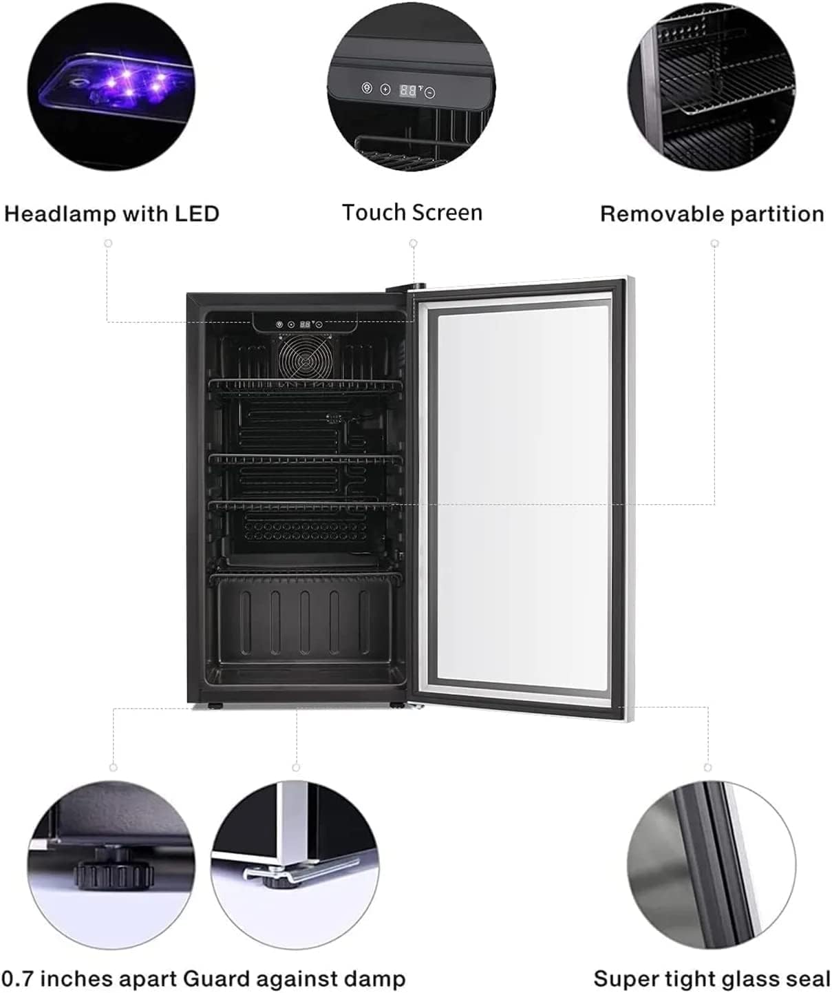 26 Bottle 130 Can Wine Cooler/ - مراجعة Wine Beer Fridge Cabinet وسعره