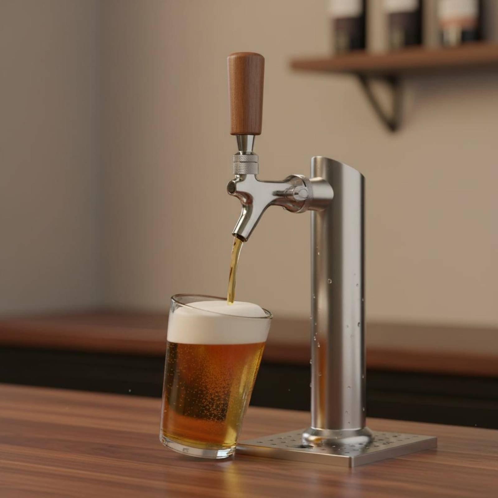 Short Wooden Beer Handle Solid - مراجعة Wine Beer Usa وسعره