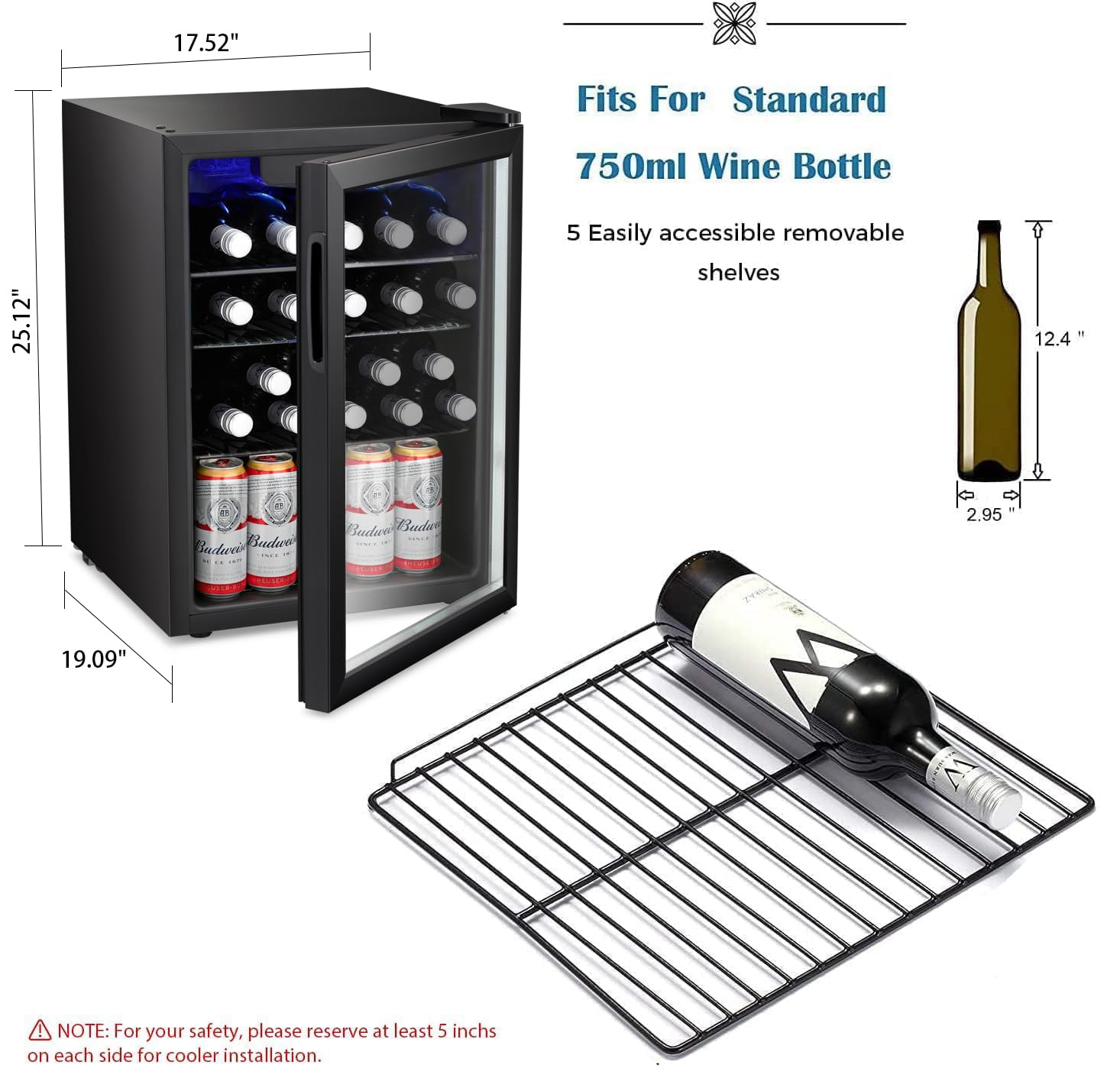 16 Bottle Wine Cooler/Cabinet  - مراجعة Wine Beer Fridge Cabinet وسعره