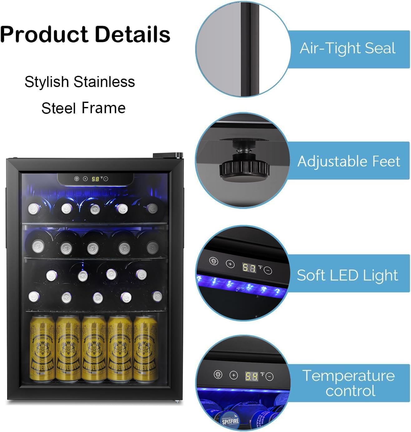 16 Bottle Wine Cooler/Cabinet  - مراجعة Wine Beer Fridge Cabinet وسعره