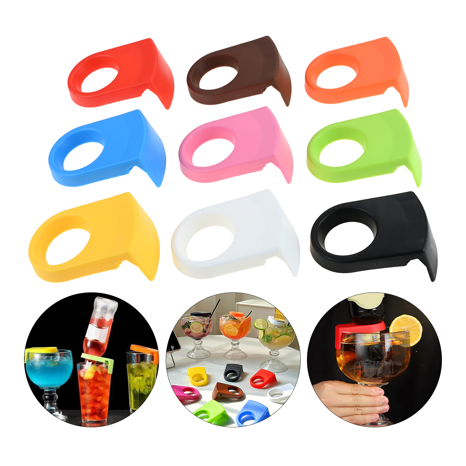 9Pcs Bottle Buckle Holder for  - مراجعة Wine Beer Mixed Drinks وسعره